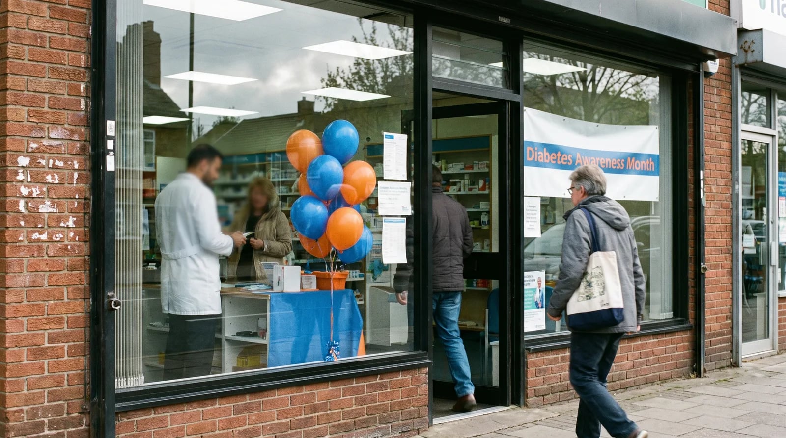 Diabetes awareness month pharmacy marketing at an independent community pharmacy