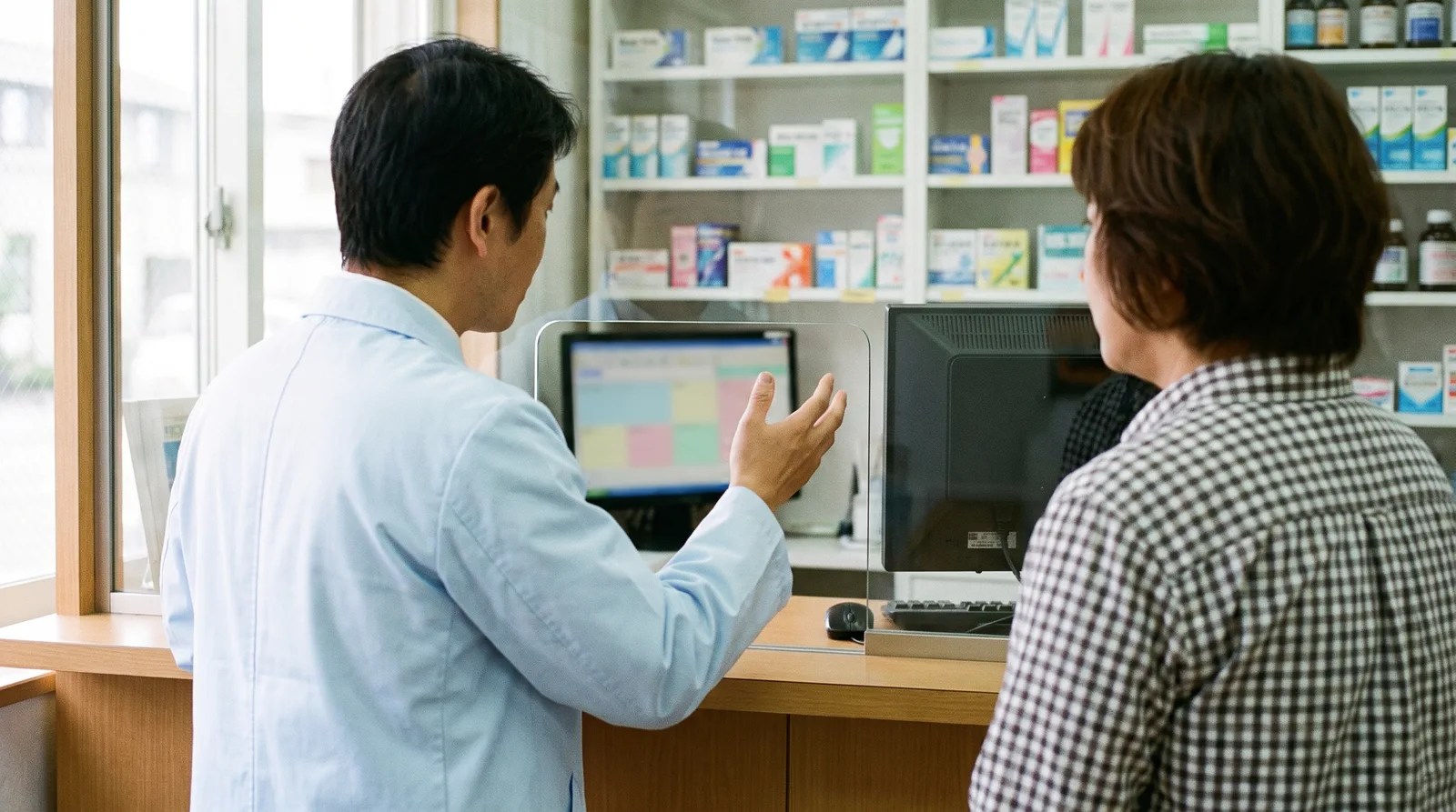 Florida pharmacy marketing agency reviewing patient acquisition results with an independent pharmacy owner
