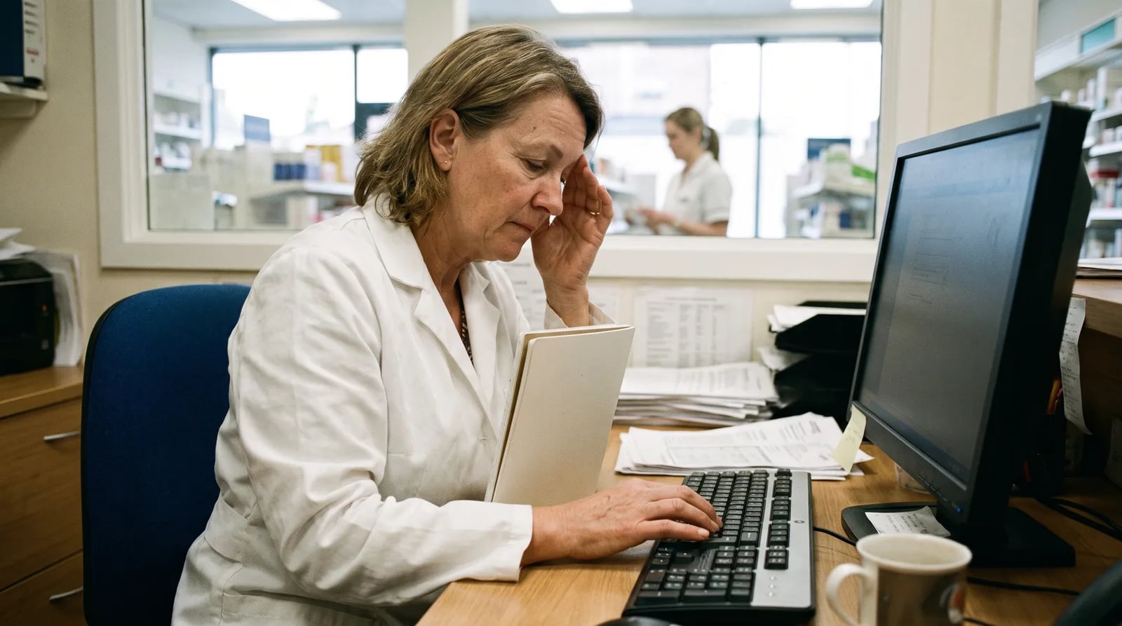Pharmacy owner comparing DIY PPC management versus hiring a pharmacy PPC agency
