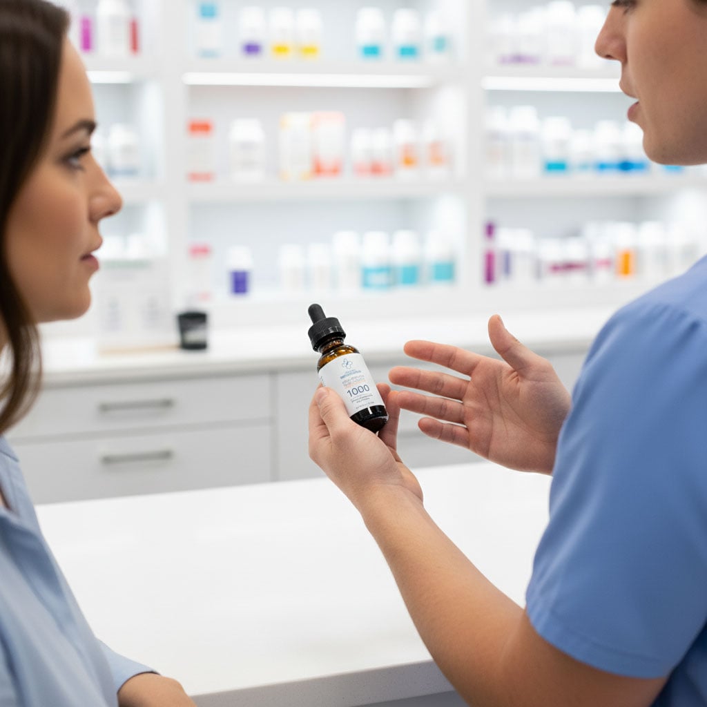 CBD Product with orange slice